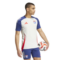 adidas Olympique Lyon Maillot d'Entraînement 2024-2025 Blanc Bleu Rouge