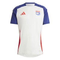 adidas Olympique Lyon Maillot d'Entraînement 2024-2025 Blanc Bleu Rouge