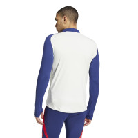 adidas Olympique Lyon Survêtement 1/4-Zip 2024-2025 Bleu Rouge Blanc