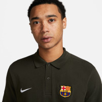 Ensemble d'entraînement de polo en polaire Nike FC Barcelona Tech 2023-2024 vert foncé noir blanc