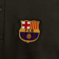 Ensemble d'entraînement de polo en polaire Nike FC Barcelona Tech 2023-2024 vert foncé noir blanc