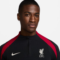 Nike Liverpool Strike Elite Survêtement 1/4-Zip 2024-2025 Noir Rouge