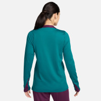 Nike Paris Saint Germain Strike Haut d'Entraînement 1/4-Zip 2024-2025 Femmes Vert Mauve Blanc Doré