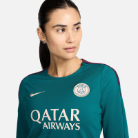 Nike Paris Saint Germain Strike Haut d'Entraînement 1/4-Zip 2024-2025 Femmes Vert Mauve Blanc Doré