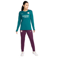 Nike Paris Saint Germain Strike Haut d'Entraînement 1/4-Zip 2024-2025 Femmes Vert Mauve Blanc Doré