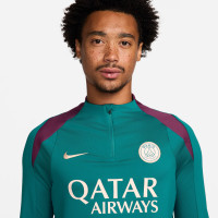 Nike Paris Saint-Germain Strike Survêtement 1/4-Zip 2024-2025 Vert Mauve Blanc Doré