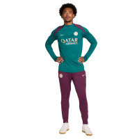 Nike Paris Saint-Germain Strike Survêtement 1/4-Zip 2024-2025 Vert Mauve Blanc Doré