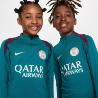 Nike Paris Saint-Germain Strike Survêtement 1/4-Zip 2024-2025 Enfants Vert Mauve Blanc Doré