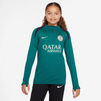 Nike Paris Saint Germain Strike Haut d'Entraînement 1/4-Zip 2024-2025 Enfants Vert Mauve Blanc Doré