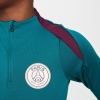 Nike Paris Saint-Germain Strike Survêtement 1/4-Zip 2024-2025 Enfants Vert Mauve Blanc Doré