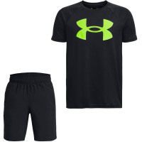 Under Armour Tech Big Logo Woven Zomerset Kids Zwart Lichtgroen