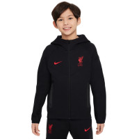 Nike Liverpool Tech Fleece Survêtement 2024-2025 Enfants Noir Rouge