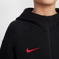 Nike Liverpool Tech Fleece Survêtement 2024-2025 Enfants Noir Rouge