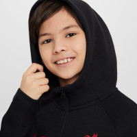 Nike Liverpool Tech Fleece Survêtement 2024-2025 Enfants Noir Rouge