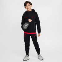 Nike Liverpool Tech Fleece Survêtement 2024-2025 Enfants Noir Rouge