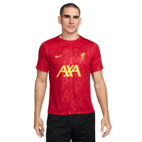 Nike Liverpool Pre-Match Maillot d'Entraînement 2024-2025 Rouge Jaune