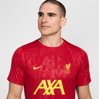 Nike Liverpool Pre-Match Maillot d'Entraînement 2024-2025 Rouge Jaune