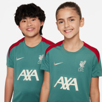 Nike Liverpool Strike Maillot d'Entraînement 2024-2025 Enfants Vert Rouge