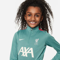 Nike Liverpool Academy Pro Trainingspak 1/4-Zip 2024-2025 Kleuters Groen Rood