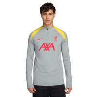 Nike Liverpool Strike Survêtement 1/4-Zip 2024-2025 Gris Gris Foncé Jaune Rouge