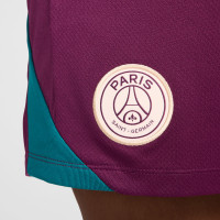 Nike Paris Saint-Germain Strike Short d'Entraînement 2024-2025 Femmes Mauve Vert Blanc Doré