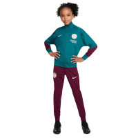 Nike Paris Saint-Germain Strike Survêtement Full-Zip 2024-2025 Enfants Vert Mauve Blanc Doré