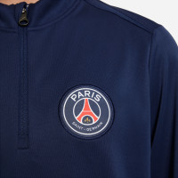 Nike Paris Saint-Germain Academy Pro Trainingstrui 1/4-Zip 2024-2025 Kids Donkerblauw Wit