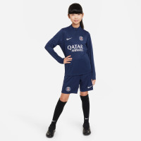 Nike Paris Saint-Germain Academy Pro Haut d'Entraînement 1/4-Zip 2024-2025 Enfants Bleu Foncé Blanc