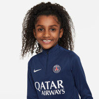 Nike Paris Saint-Germain Academy Pro Trainingspak 1/4-Zip 2024-2025 Kleuters Donkerblauw Wit