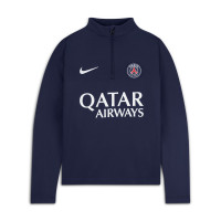 Nike Paris Saint-Germain Academy Pro Trainingspak 1/4-Zip 2024-2025 Kleuters Donkerblauw Wit