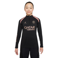 Nike Paris Saint-Germain x Jordan Strike Haut d'Entraînement 1/4-Zip 2024-2025 Enfants Noir Rose