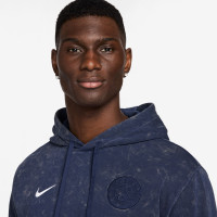 Nike Paris Saint-Germain Club Survêtement Sweat à Capuche 2024-2025 Bleu Foncé Blanc