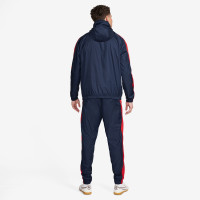 Nike Paris Saint-Germain Survêtement à Capuche Woven 2024-2025 Bleu Foncé Rouge