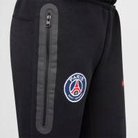 Nike Paris Saint-Germain Tech Fleece Pantalon 2024-2025 Enfants Noir Anthracite Rouge