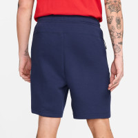 Nike Paris Saint-Germain Tech Fleece Short 2024-2025 Bleu Foncé Blanc