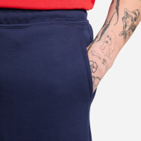 Nike Paris Saint-Germain Tech Fleece Short 2024-2025 Bleu Foncé Blanc