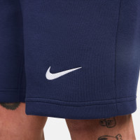 Nike Paris Saint-Germain Tech Fleece Short 2024-2025 Bleu Foncé Blanc