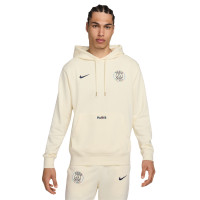 Nike Paris Saint-Germain Club Survêtement Sweat à Capuche 2024-2025 Beige Bleu Foncé