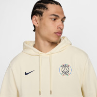 Nike Paris Saint-Germain Club Survêtement Sweat à Capuche 2024-2025 Beige Bleu Foncé