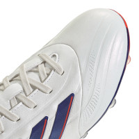 adidas Copa Pure 2 Elite Gazon Naturel Chaussures de Foot (FG) Enfants Bleu Blanc Rouge