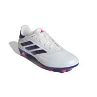 adidas Copa Pure 2 League Gazon Naturel Chaussures de Foot (FG) Blanc Bleu Rouge