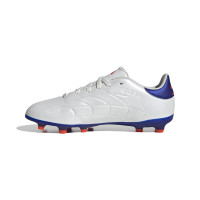 adidas Copa Pure 2 League Gazon Naturel Chaussures de Foot (FG) Enfants Blanc Bleu Rouge