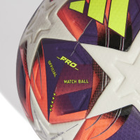 adidas Womens UEFA Champions League Pro Ballon de Foot Taille 5 2024-2025 Orange Argenté Jaune