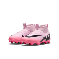 Nike Zoom Mercurial Superfly 9 Academy Sans Lacets Gazon Naturel / Gazon Artificiel (MG) Enfants Rose Clair Rose Vif Noir