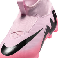 Nike Zoom Mercurial Superfly 9 Academy Sans Lacets Gazon Naturel / Gazon Artificiel (MG) Enfants Rose Clair Rose Vif Noir