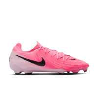 Nike Phantom GX II Pro Gras Voetbalschoenen (FG) Felroze Lichtroze Zwart