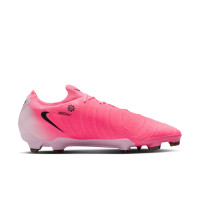 Nike Phantom GX II Pro Gazon Naturel Chaussures de Foot (FG) Rose Vif Rose Clair Noir