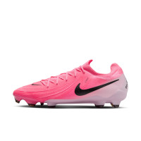 Nike Phantom GX II Pro Gras Voetbalschoenen (FG) Felroze Lichtroze Zwart