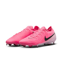 Nike Phantom GX II Pro Gazon Naturel Chaussures de Foot (FG) Rose Vif Rose Clair Noir