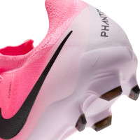 Nike Phantom GX II Pro Gazon Naturel Chaussures de Foot (FG) Rose Vif Rose Clair Noir